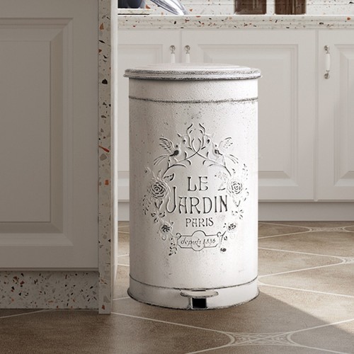 Retro trash can with lid - retro,